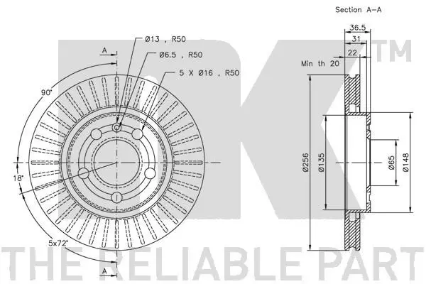 Handler.Part Brake disc NK 204775 3