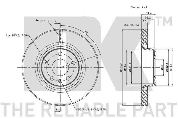 Handler.Part Brake disc NK 204799 3