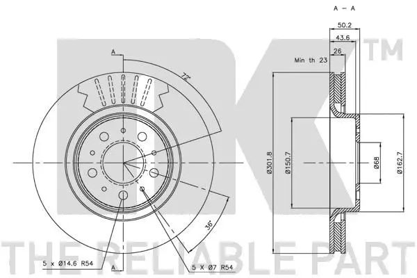 Handler.Part Brake disc NK 204837 3