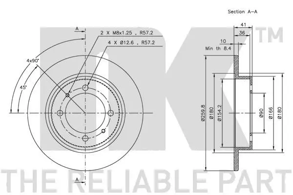 Handler.Part Brake disc NK 204840 3