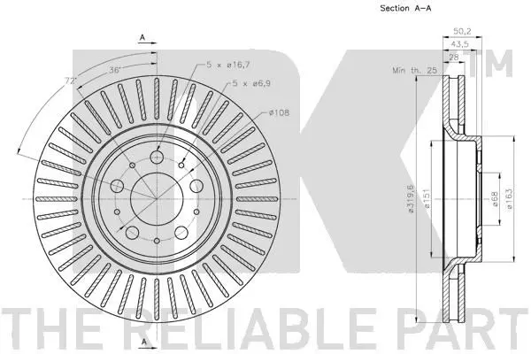 Handler.Part Brake disc NK 204862 3