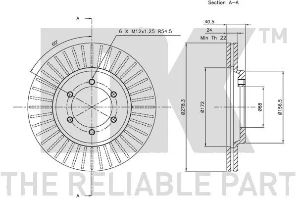 Handler.Part Brake disc NK 205002 3