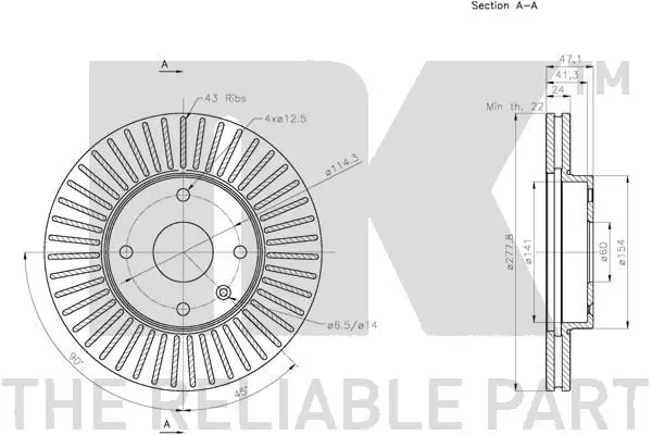 Handler.Part Brake disc NK 205018 3