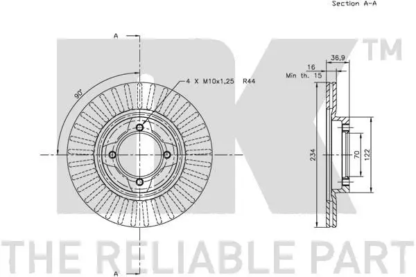 Handler.Part Brake disc NK 205110 3