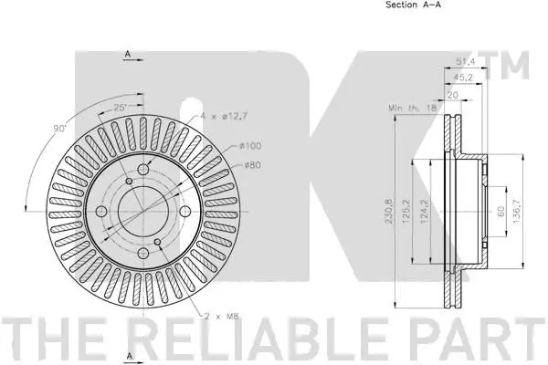 Handler.Part Brake disc NK 205220 3