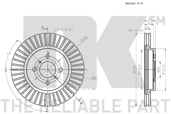 Handler.Part Brake disc NK 205228 3