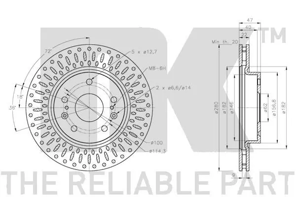 Handler.Part Brake disc NK 205231 3