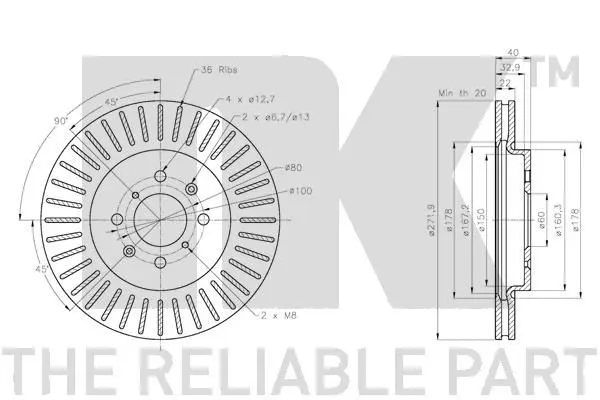 Handler.Part Brake disc NK 205236 3