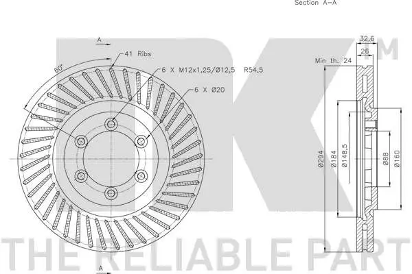 Handler.Part Brake disc NK 205701 3