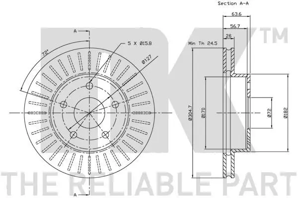 Handler.Part Brake disc NK 209303 3