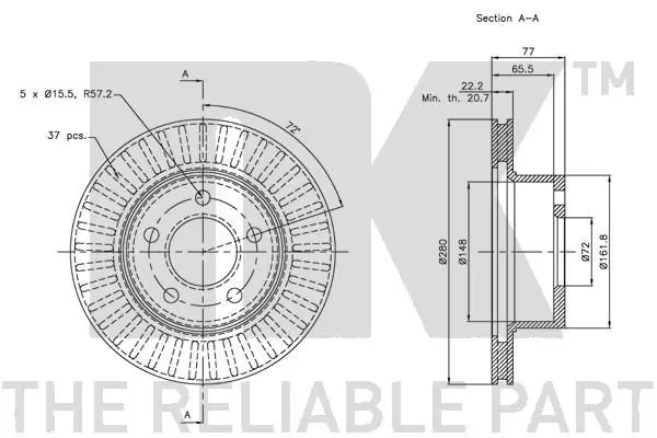 Handler.Part Brake disc NK 209308 3