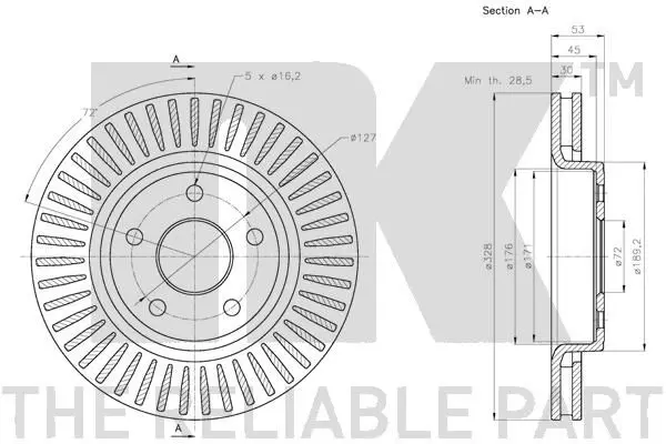 Handler.Part Brake disc NK 209317 3