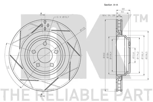 Handler.Part Brake disc NK 209321 3