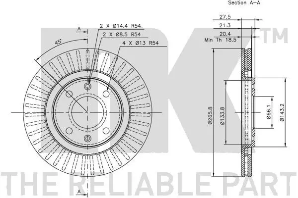 Handler.Part Brake disc NK 209915 3