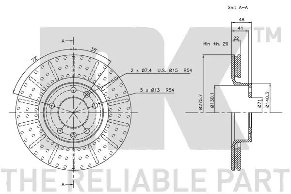 Handler.Part Brake disc NK 209916 3