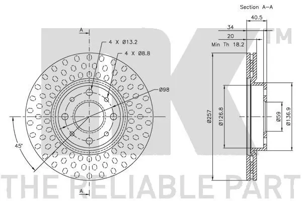 Handler.Part Brake disc NK 209921 3