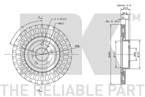 Handler.Part Brake disc NK 209925 3