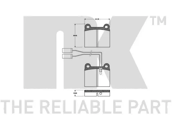 Handler.Part Brake pad set, disc brake NK 221004 1