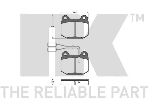 Handler.Part Brake pad set, disc brake NK 221007 1