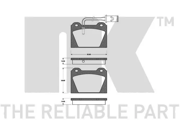 Handler.Part Brake pad set, disc brake NK 221206 1