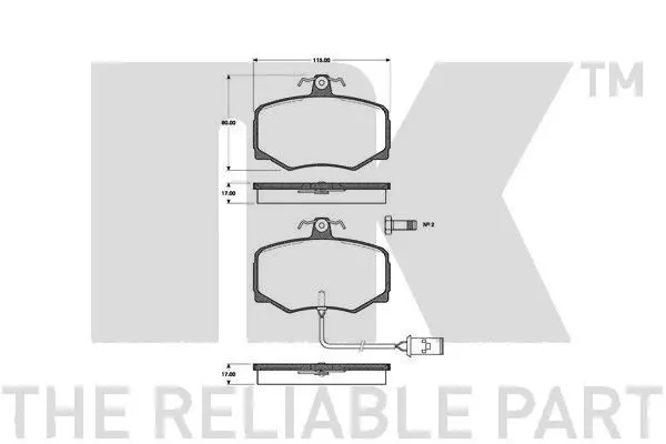 Handler.Part Brake pad set, disc brake NK 221209 1