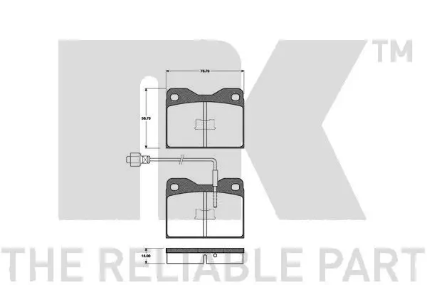 Handler.Part Brake pad set, disc brake NK 221812 1