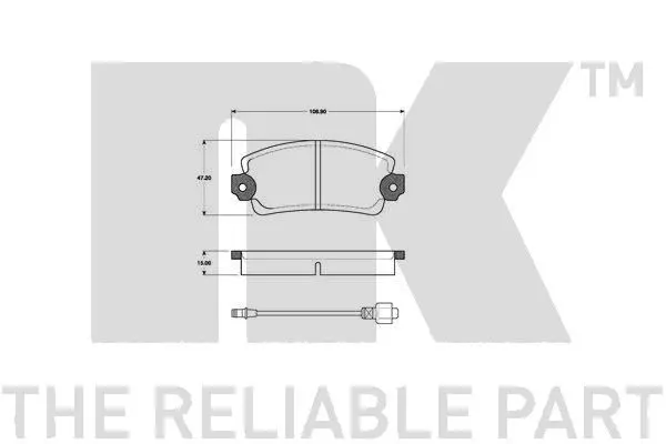 Handler.Part Brake pad set, disc brake NK 221817 1