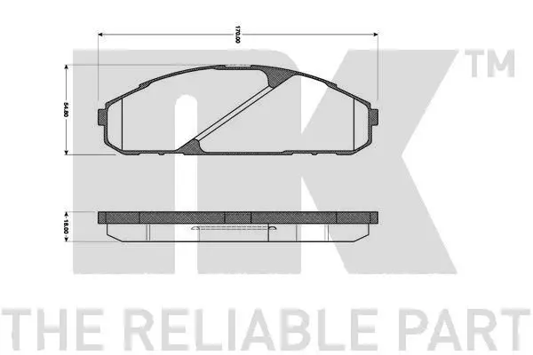 Handler.Part Brake pad set, disc brake NK 222249 1