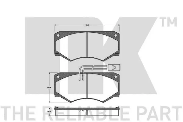 Handler.Part Brake pad set, disc brake NK 222331 1