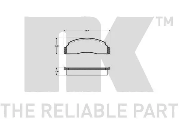 Handler.Part Brake pad set, disc brake NK 222501 1