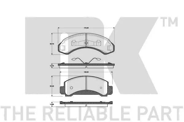 Handler.Part Brake pad set, disc brake NK 222547 1