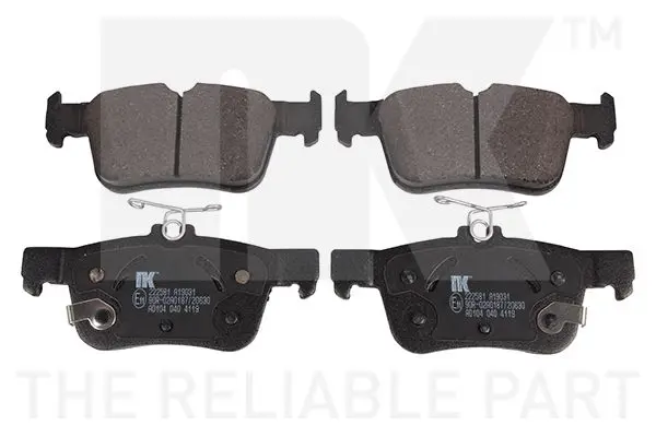 Handler.Part Brake pad set, disc brake NK 222581 1