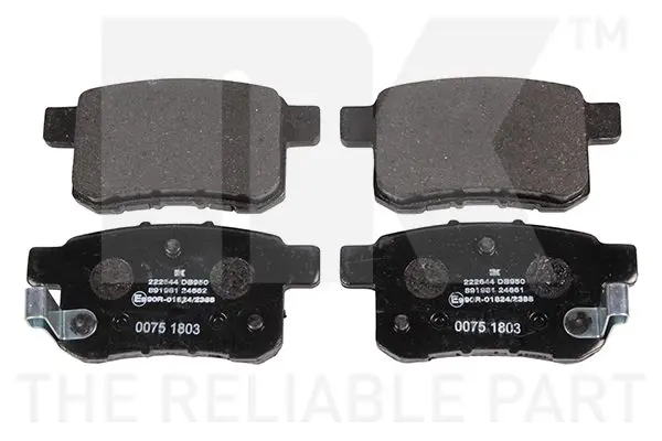 Handler.Part Brake pad set, disc brake NK 222644 1