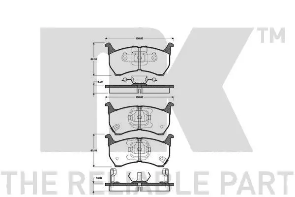 Handler.Part Brake pad set, disc brake NK 223212 1