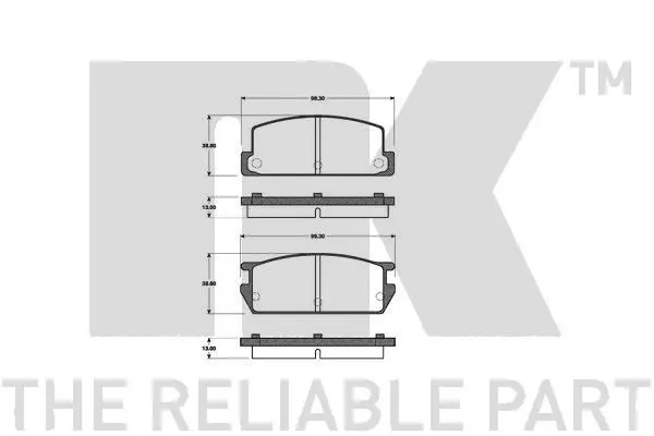 Handler.Part Brake pad set, disc brake NK 223224 1