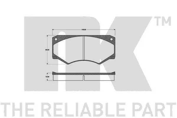 Handler.Part Brake pad set, disc brake NK 223305 1