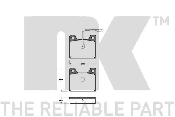 Handler.Part Brake pad set, disc brake NK 223705 1