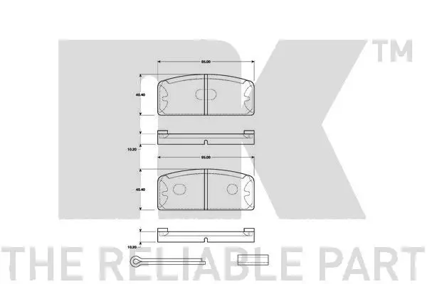 Handler.Part Brake pad set, disc brake NK 223902 1