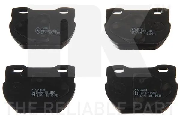 Handler.Part Brake pad set, disc brake NK 224034 2