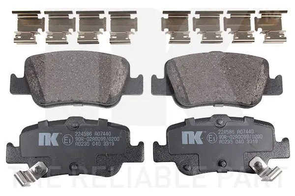 Handler.Part Brake pad set, disc brake NK 224586 1