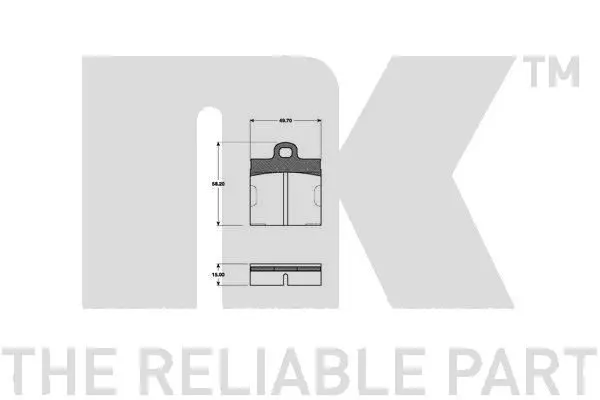 Handler.Part Brake pad set, disc brake NK 224701 1