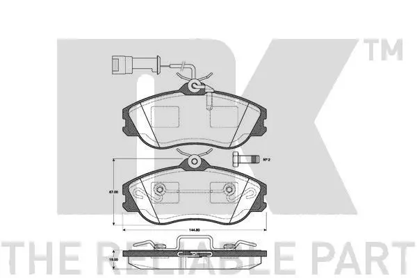 Handler.Part Brake pad set, disc brake NK 224726 1