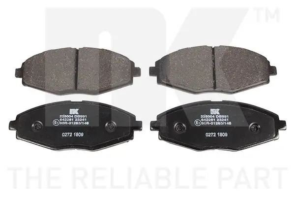 Handler.Part Brake pad set, disc brake NK 225004 1