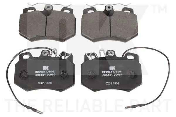 Handler.Part Brake pad set, disc brake NK 229951 1