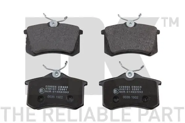 Handler.Part Brake pad set, disc brake NK 229986 1