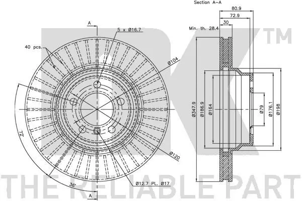 Handler.Part Brake disc NK 311560 3