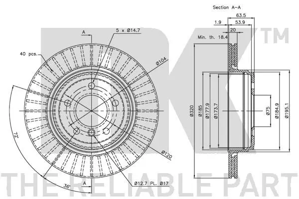 Handler.Part Brake disc NK 311561 3