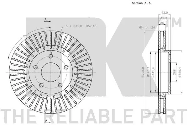 Handler.Part Brake disc NK 312272 3