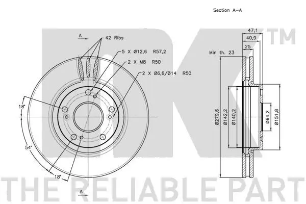 Handler.Part Brake disc NK 312637 3