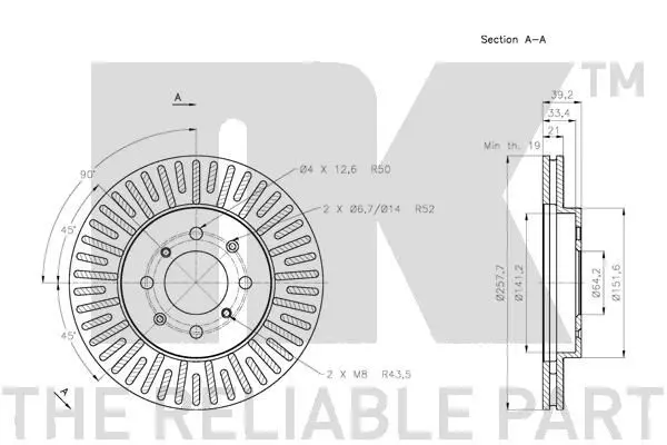 Handler.Part Brake disc NK 312647 3